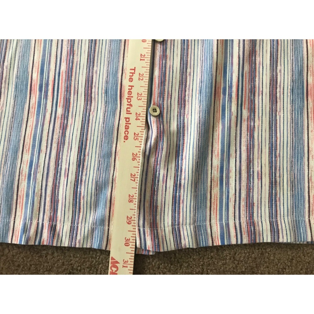 Tommy Bahama ISLAND ZONE Shirt Mens Large Silk Blend Striped - Picture 13 of 16
